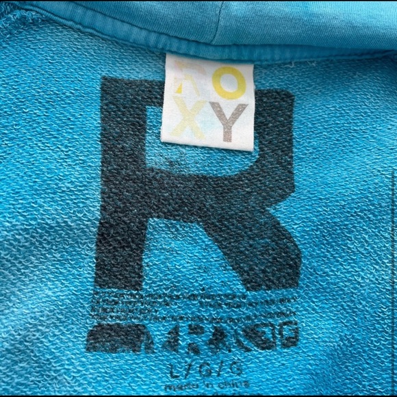 Roxy blue ocean tie dye pullover sweatshirt large - Picture 4 of 4